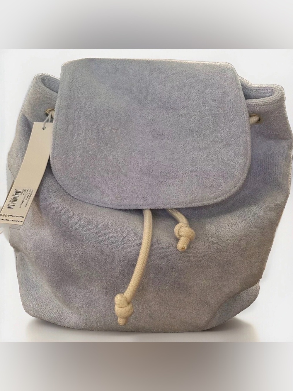 NWT Stoney Clover Lane Terrycloth Backpack in High Tide